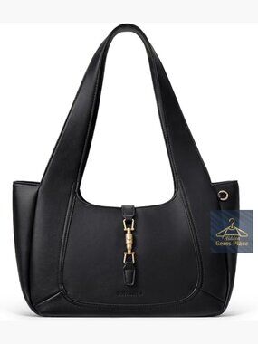 Vintage Vegan Leather Shoulder Bag Tote Handbag for Work Travel